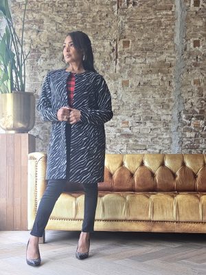 Black & White Zebra coat