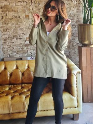 Olive Green button-up shirt
