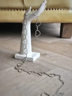 Silver Hearts Chain belt