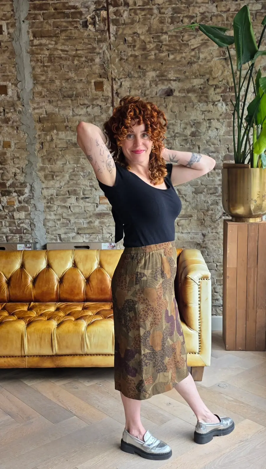 90s multicolor pencilskirt